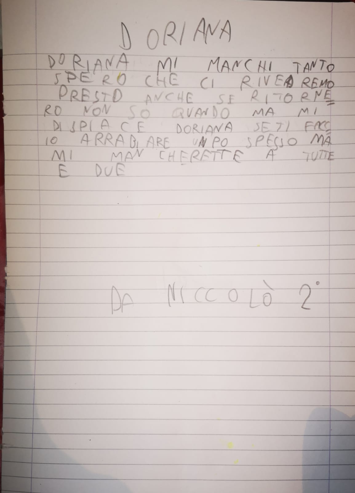 #giochiamoincasa - foto per DORIANA